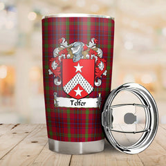 Clan Telfer Tartan Crest Tumbler IC93 Clan Hall Tartan Today
