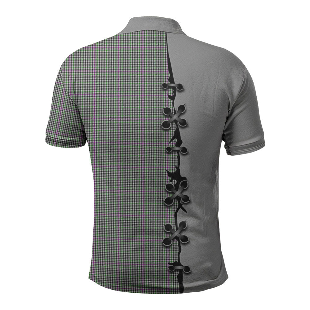 Clan Halliday Tartan Polo Shirt - Lion Rampant And Celtic Thistle Style TF51 Halliday Tartan Tartan Polo