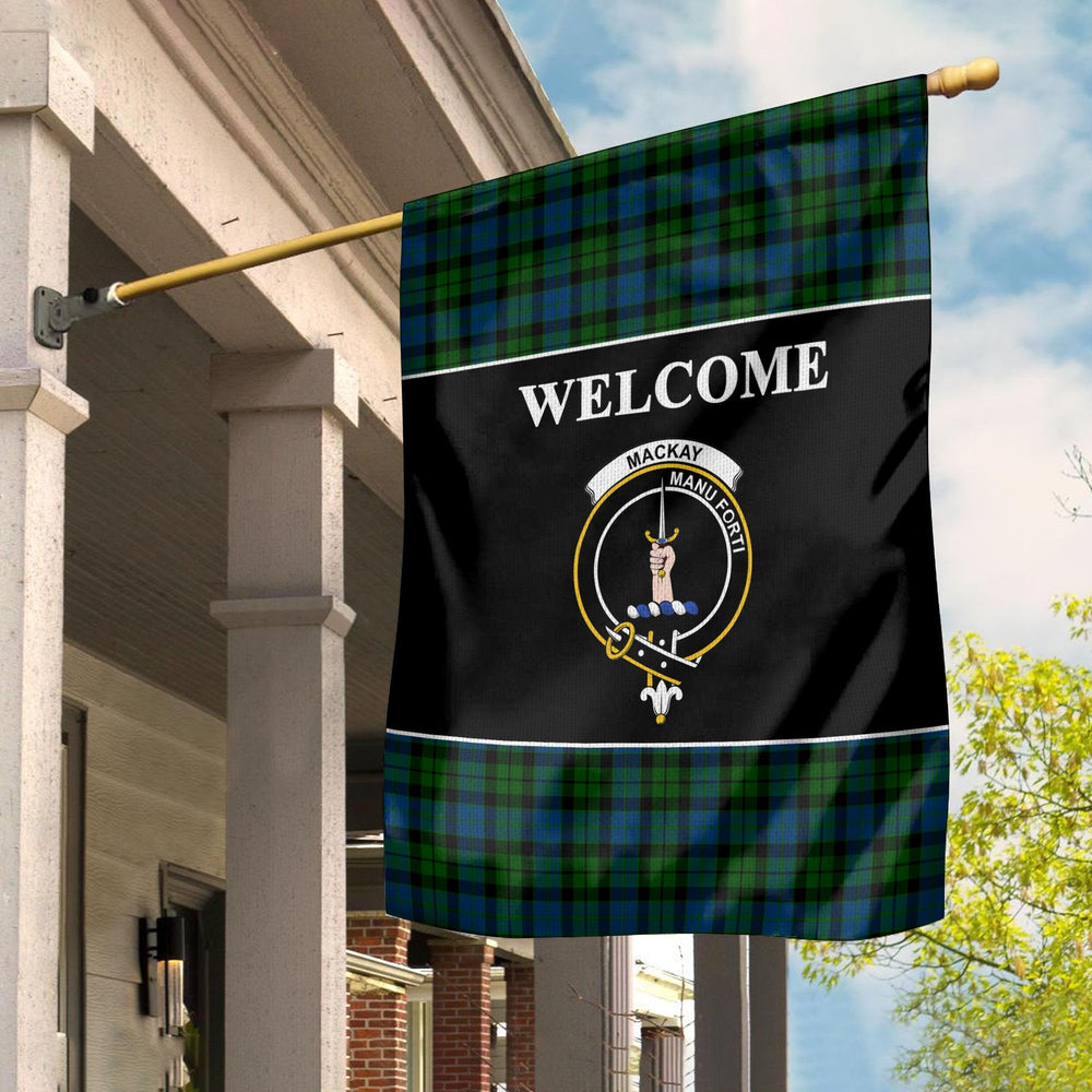 Clan MacKay Tartan Crest Black Garden Flag IY34 Clan MacKay Tartan Today