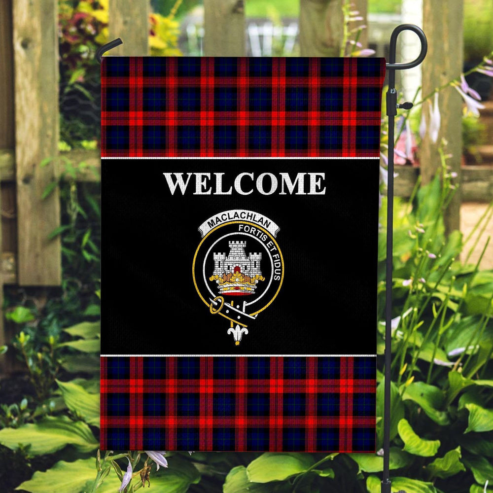 Clan MacLachlan Tartan Crest Black Garden Flag EP85 Clan Garden Tartan Today