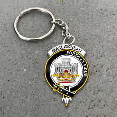 Clan MacLachlan Tartan Crest Keychain DX32 Clan Hall Tartan Today