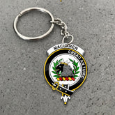 Clan MacLaren Tartan Crest Keychain LL25 Clan Hall Tartan Today