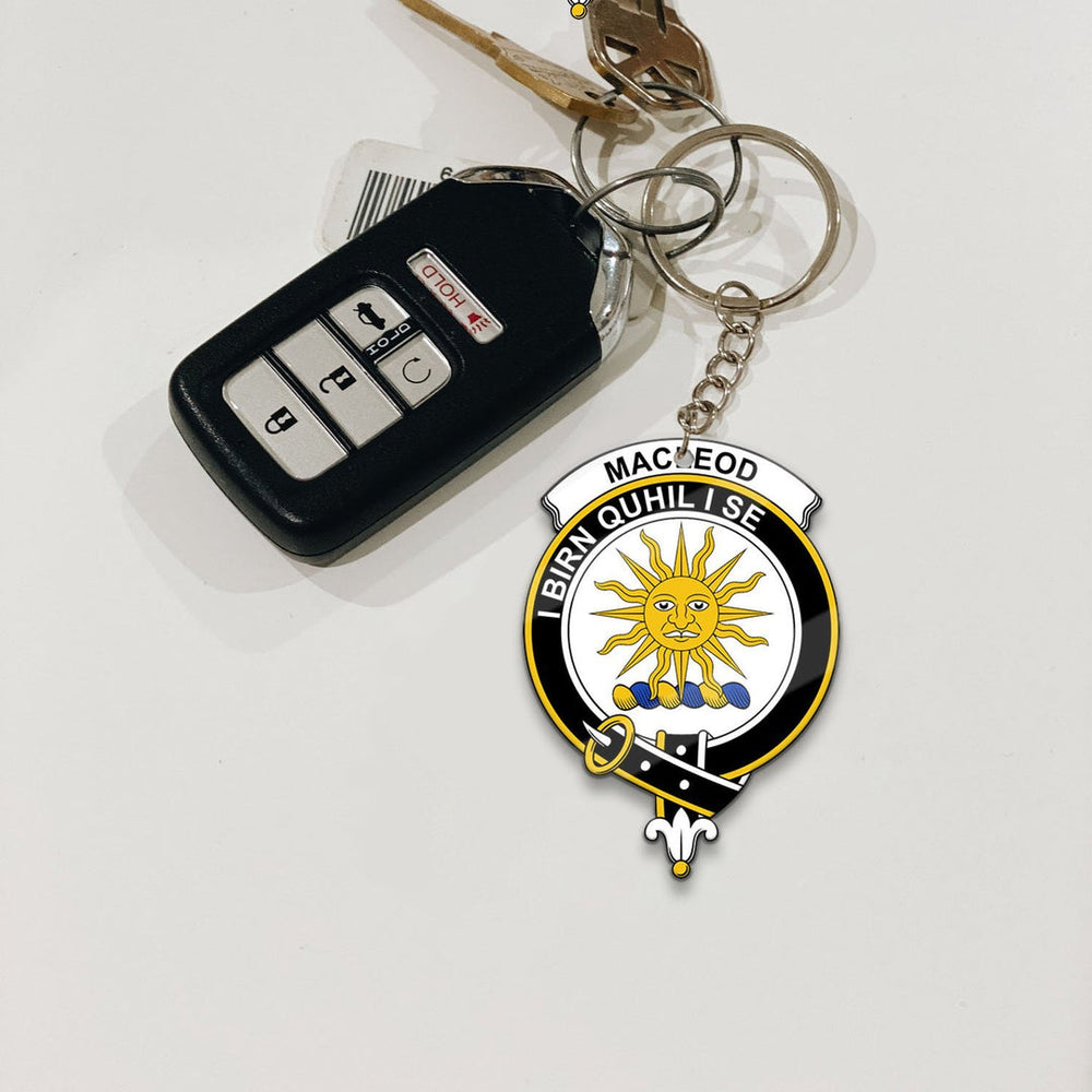 Clan MacLeod Tartan Crest Keychain FK26 Clan Hall Tartan Today