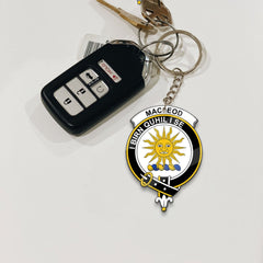Clan MacLeod Tartan Crest Keychain FK26 Clan Hall Tartan Today