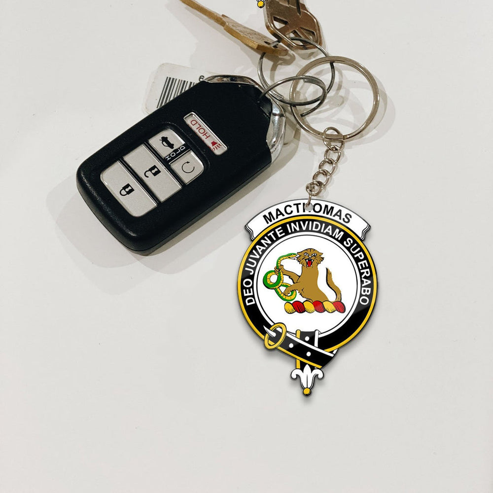 Clan MacThomas Tartan Crest Keychain MJ67 Clan MacThomas Tartan Today
