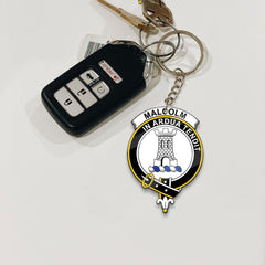 Clan Malcolm (or MacCallum) Tartan Crest Keychain DE31 Clan MacCallum Tartan Today