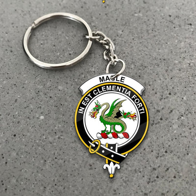 Clan Maule Tartan Crest Keychain