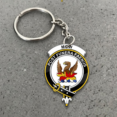 Clan Mow Tartan Crest Keychain