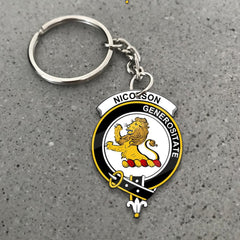 Clan Nicolson Tartan Crest Keychain BC51 Clan Nicolson Tartan Today