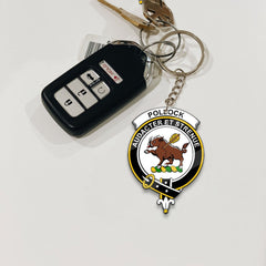 Clan Pollock Tartan Crest Keychain RI82 Clan Pollock Tartan Today