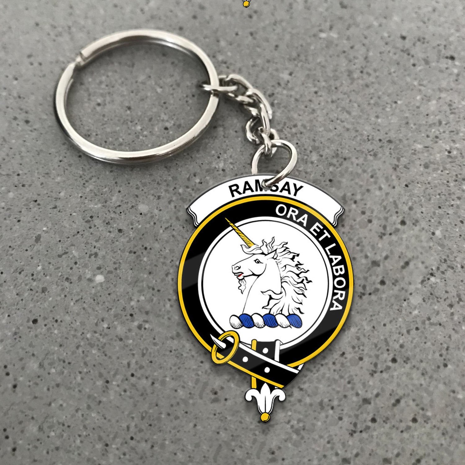 Clan Ramsay Tartan Crest Keychain SJ42 Clan Ramsay Tartan Today