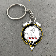 Clan Riddell Tartan Crest Keychain FF42 Clan Riddell Tartan Today
