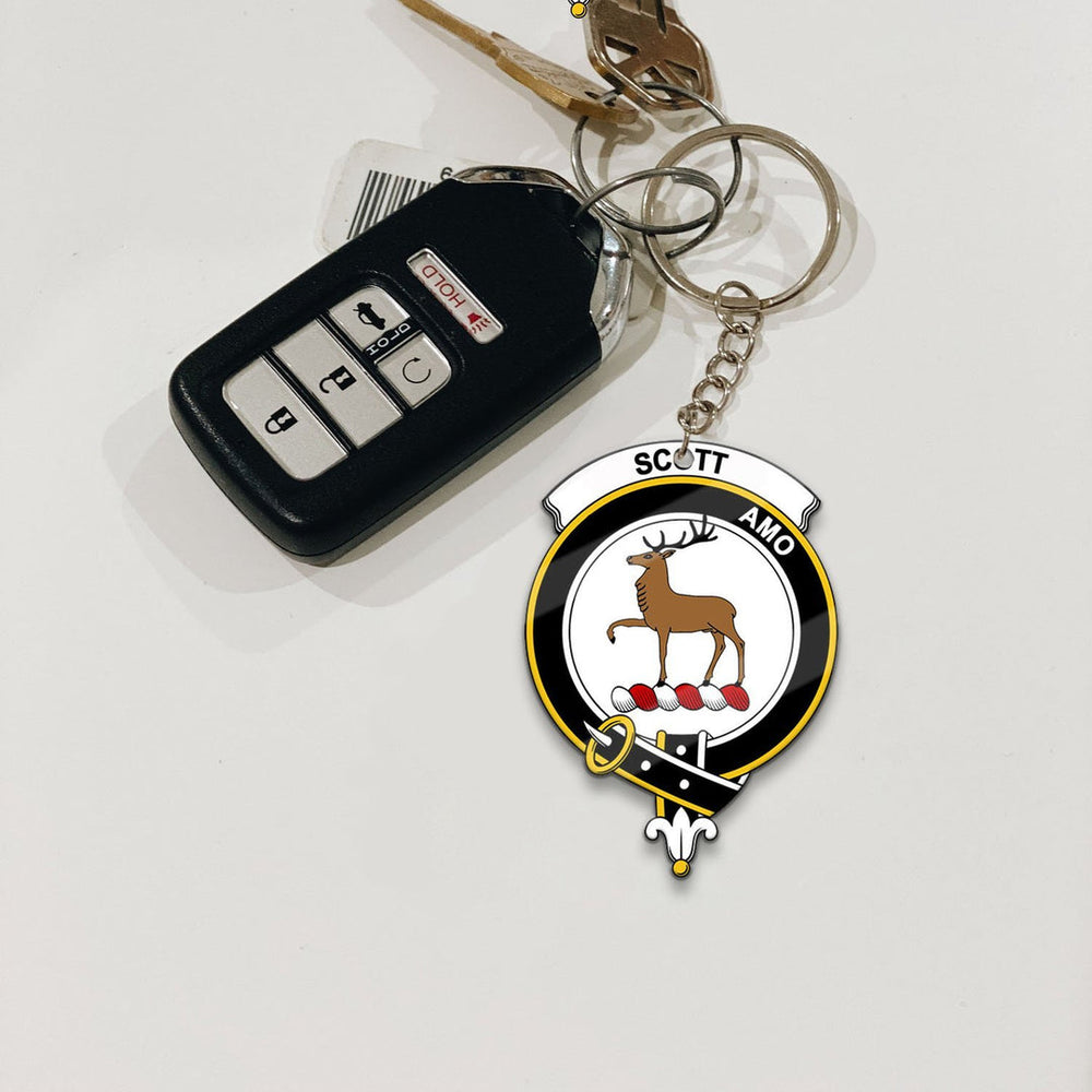 Clan Scott Tartan Crest Keychain VL17 Clan Scott (Scott Tartan) Tartan Today