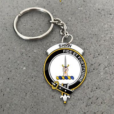 Clan Shaw (of Tordarroch) Tartan Crest Keychain HX51