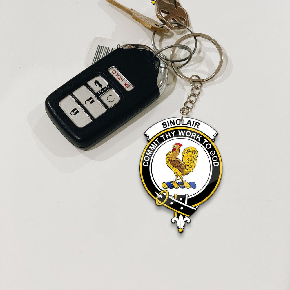 Clan Sinclair Tartan Crest Keychain PR69 Clan Sinclair Tartan Today