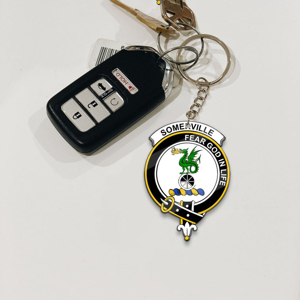 Clan Somerville Tartan Crest Keychain FF31 Clan Somerville Tartan Today