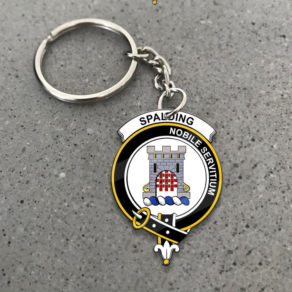 Clan Spalding Tartan Crest Keychain ED41 Clan Spalding Tartan Today