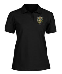 Clan MacMillan Family Crest Polo T-Shirt WH99 MacMillan Tartan Tartan Polo Women S Black