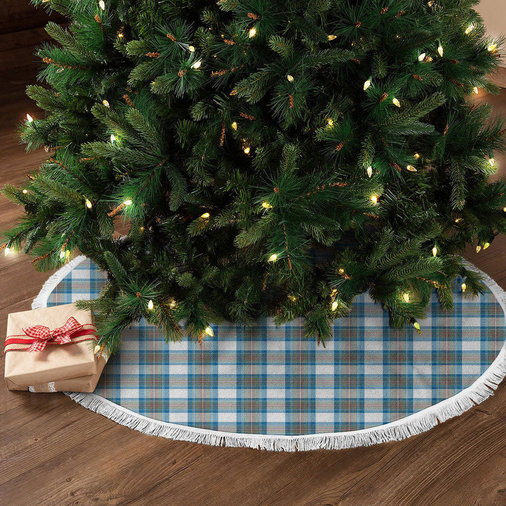 Clan Stewart Muted Blue Tartan Christmas Tree Skirt BI18 Stewart Muted Blue Tartan Tartan Christmas