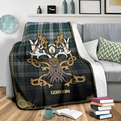 Clan Gordon Dress Ancient Tartan Crest Premium Blanket Celtic Stag Style SE64 Clan Gordon Tartan Today