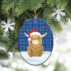Clan Mercer Modern Tartan Christmas Ceramic Ornament Highland Cows Style AA84 Mercer Modern Tartan Tartan Ornament