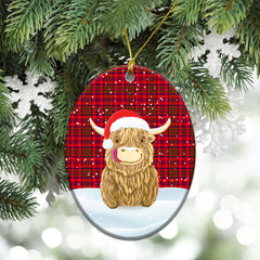 Clan Murray of Tulloch Modern Tartan Christmas Ceramic Ornament Highland Cows Style GW35 Murray of Tulloch Modern Tartan Tartan Ornament