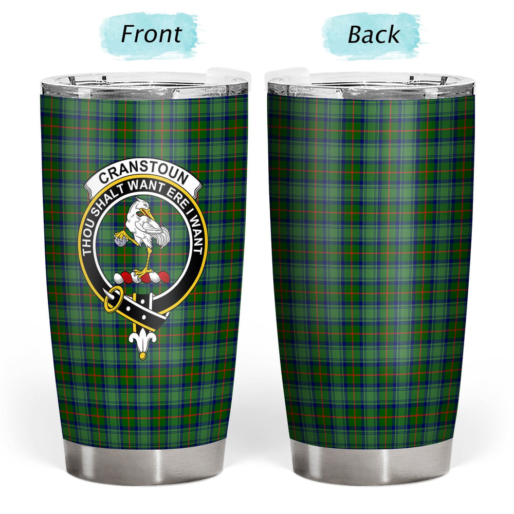 Clan Cranstoun Tartan Crest Tumbler AY24 Clan Cranstoun Tartan Today