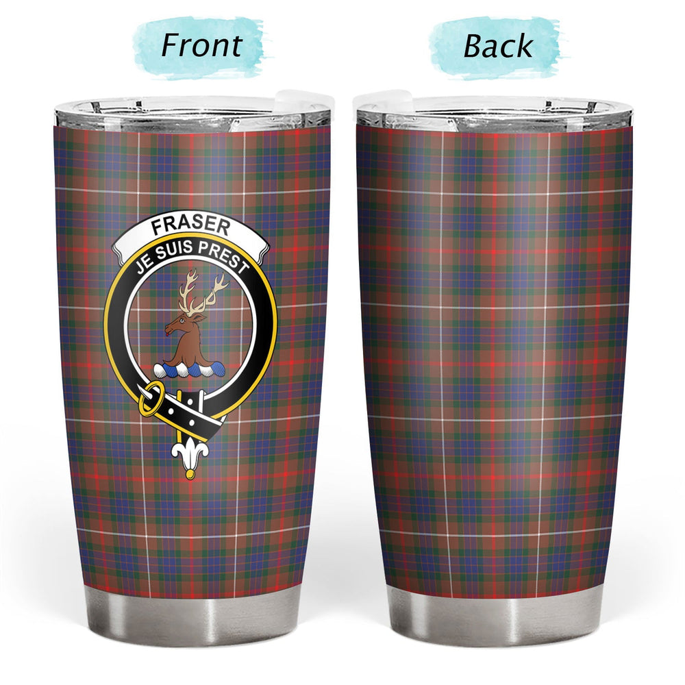 Clan Fraser (of Lovat) Hunting Modern Tartan Crest Tumbler ON85 Clan Fraser Tartan Today