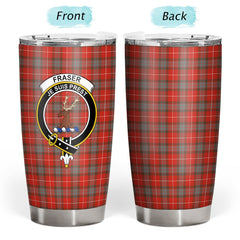Clan Fraser (of Lovat) Weathered Tartan Crest Tumbler CE35 Clan Fraser Tartan Today