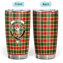 Clan Gibson Tartan Crest Tumbler JO87 Clan Hall Tartan Today
