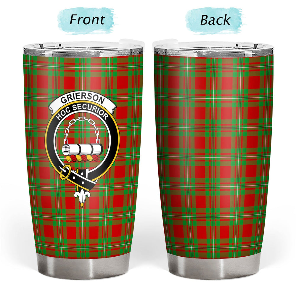 Clan Grierson Tartan Crest Tumbler SI24 Clan Grierson Tartan Today