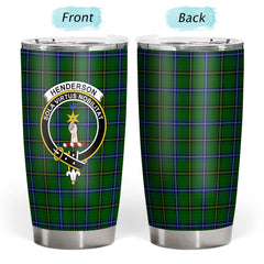 Clan Henderson Modern Tartan Crest Tumbler KB49 Clan Henderson Tartan Today
