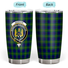 Clan Johnson Modern Tartan Crest Tumbler JX21 Clan Hall Tartan Today