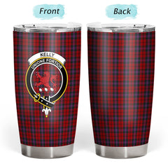 Clan Kelly of Sleat Red Tartan Crest Tumbler BB93 Clan Kelly Tartan Today
