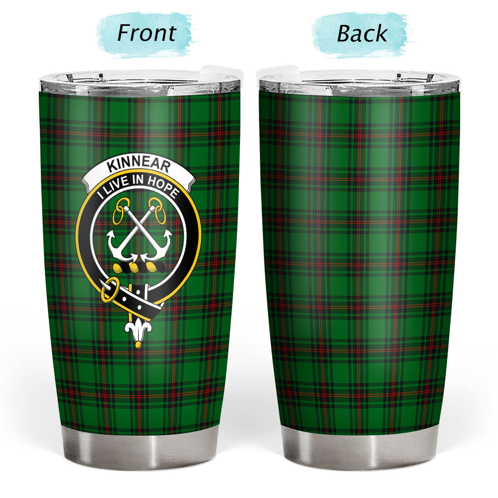Clan Kinnear Tartan Crest Tumbler GL29 Clan Kinnear Tartan Today