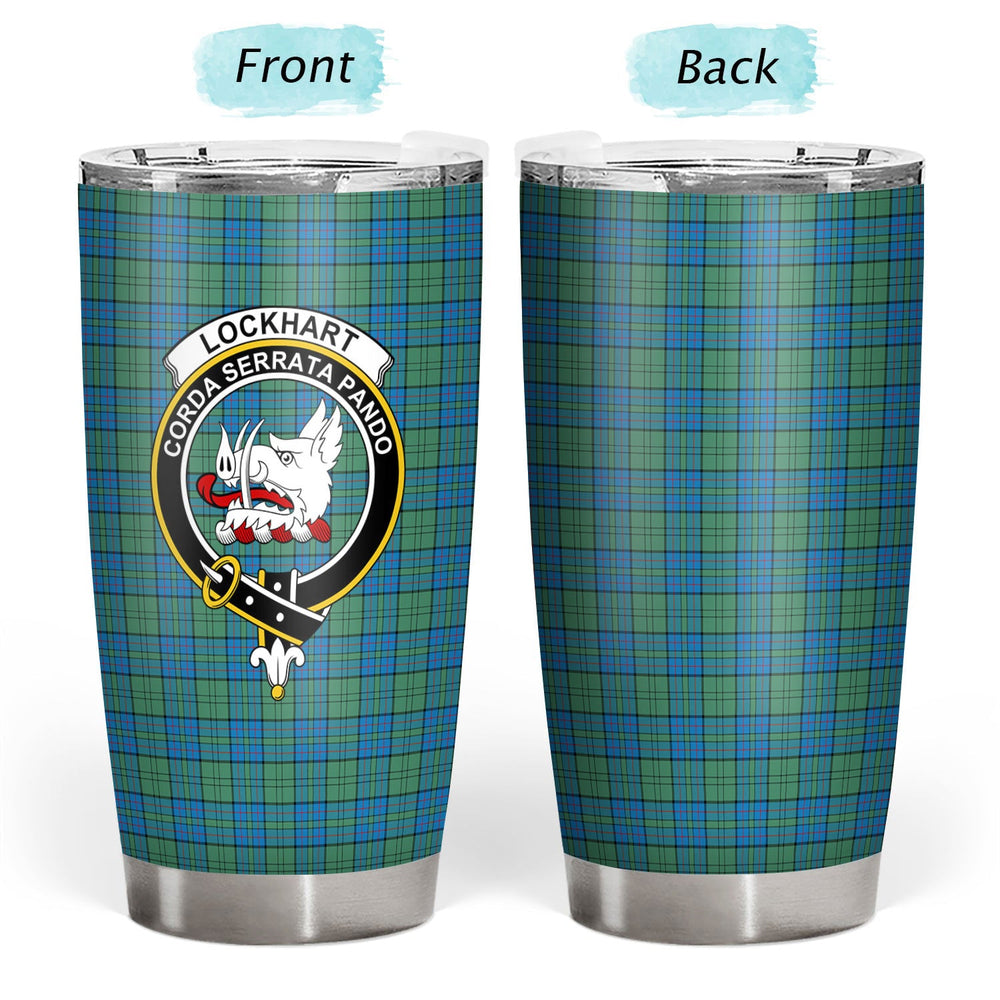 Clan Lockhart Tartan Crest Tumbler KD60 Clan Lockhart Tartan Today