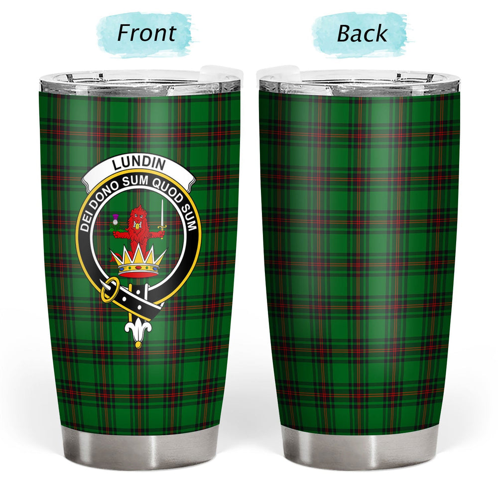 Clan Lundin Tartan Crest Tumbler XG35 Clan Lundin Tartan Today