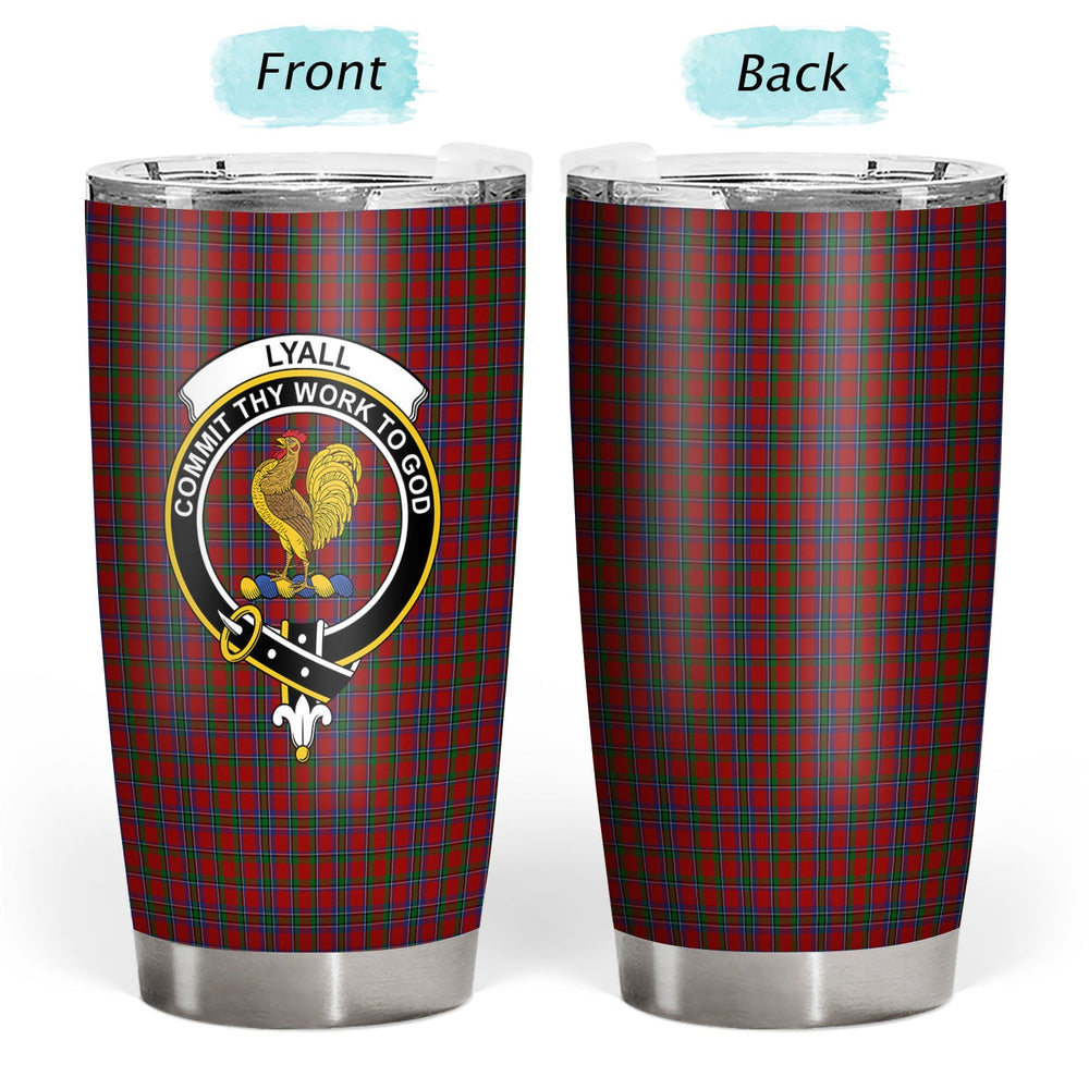 Clan Lyall Tartan Crest Tumbler BQ38 Clan Hall Tartan Today