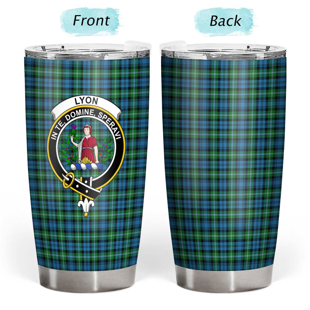 Clan Lyon Tartan Crest Tumbler AY49 Clan Hall Tartan Today
