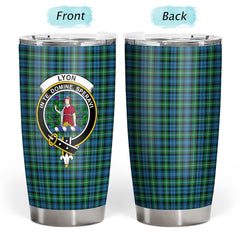 Clan Lyon Tartan Crest Tumbler AY49 Clan Hall Tartan Today