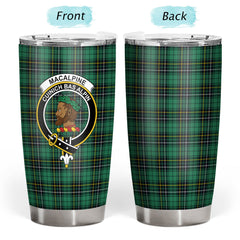 Clan MacAlpine Ancient Tartan Crest Tumbler JJ52 Clan MacAlpine Tartan Today
