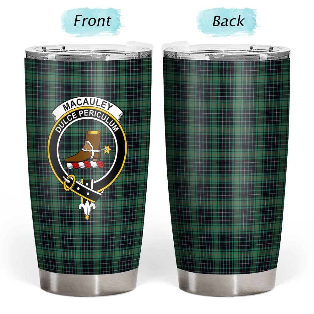 Clan MacAuley Hunting Ancient Tartan Crest Tumbler HV18 Clan Hall Tartan Today