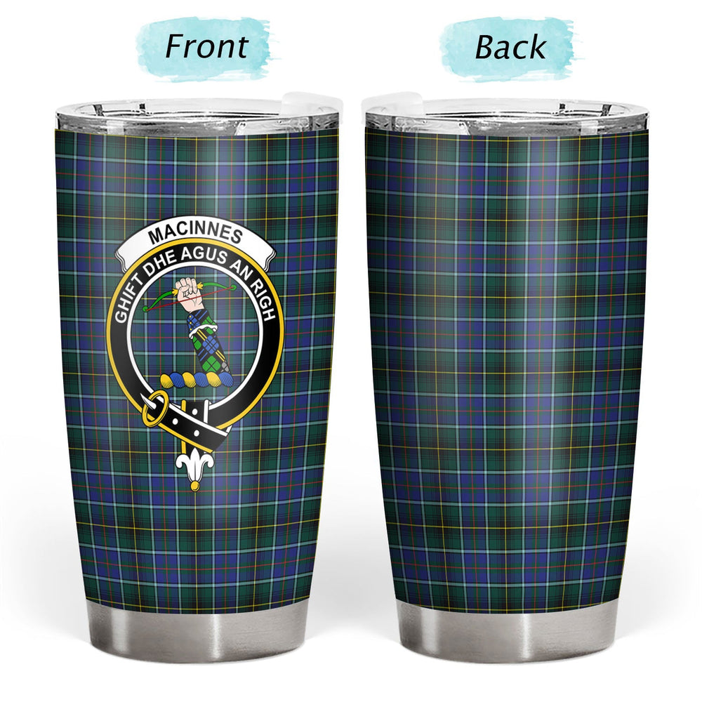 Clan MacInnes Modern Tartan Crest Tumbler NH69 Clan MacInnes Tartan Today