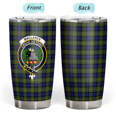 Clan MacLaren Modern Tartan Crest Tumbler JM56 Clan Hall Tartan Today