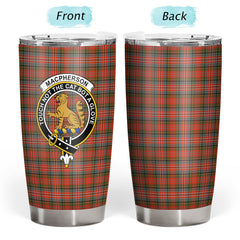 Clan MacPherson Weathered Tartan Crest Tumbler GD20 Clan MacPherson Tartan Today