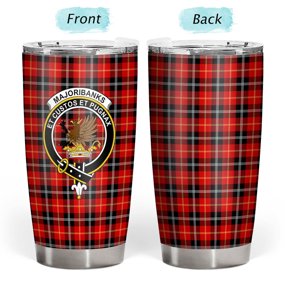 Clan Majoribanks Tartan Crest Tumbler GQ17 Clan Hall Tartan Today