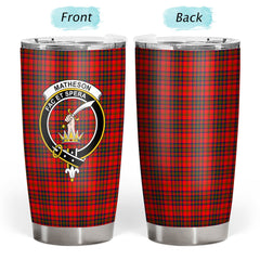 Clan Matheson Modern Tartan Crest Tumbler XT42 Clan Matheson Tartan Today