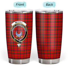 Clan McColl Tartan Crest Tumbler YK80 Clan Hall Tartan Today