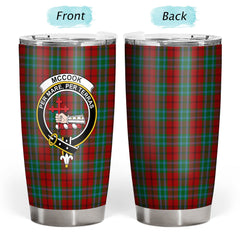 Clan McCook Tartan Crest Tumbler BD22 Clan Hall Tartan Today