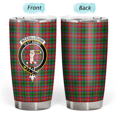 Clan McCullough Tartan Crest Tumbler HH78 Clan Hall Tartan Today